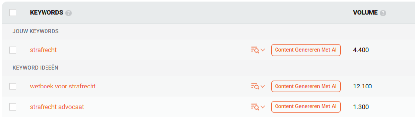 Ubersuggest strafrecht Maandelijks zoekvolume op de term "strafrecht" in Ubersuggest.