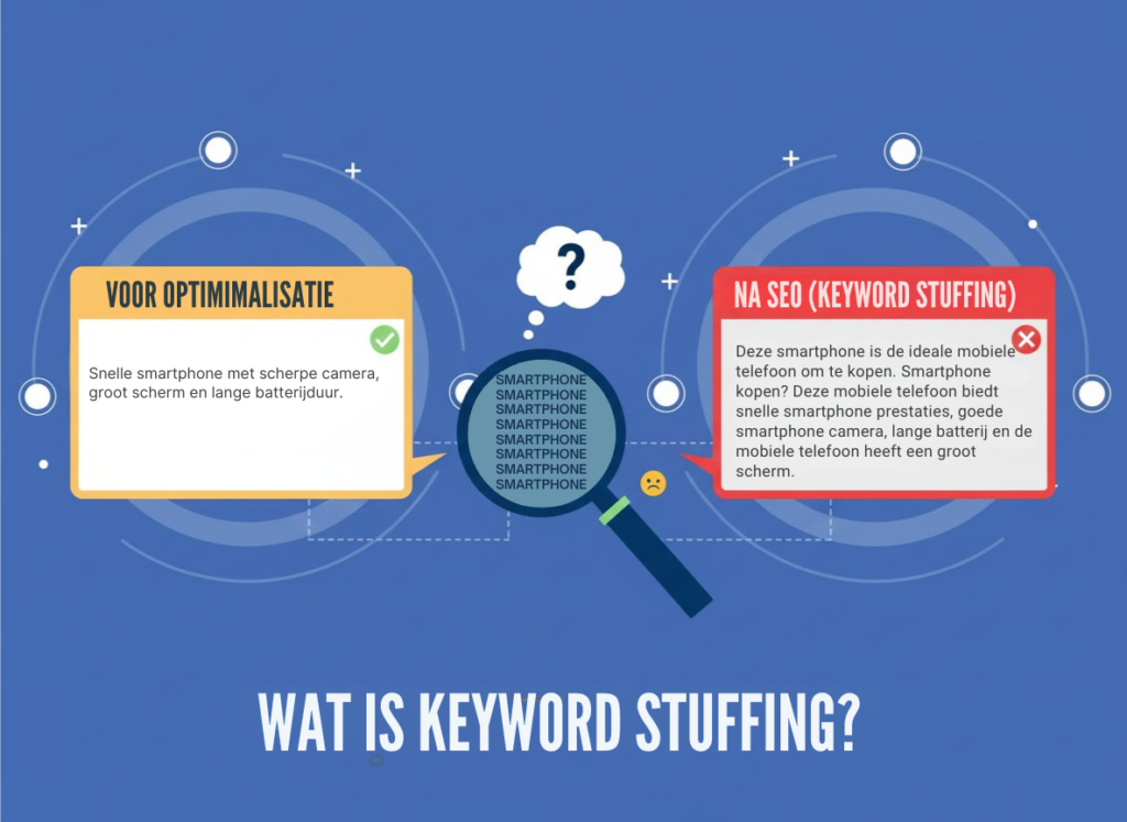 Uitleg over wat keyword stuffing is.